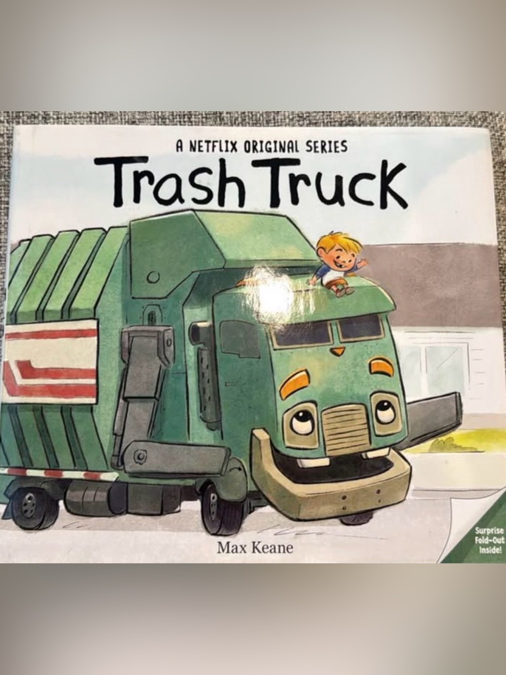 Netflix Trash Truck Kids Book - Green and Tan